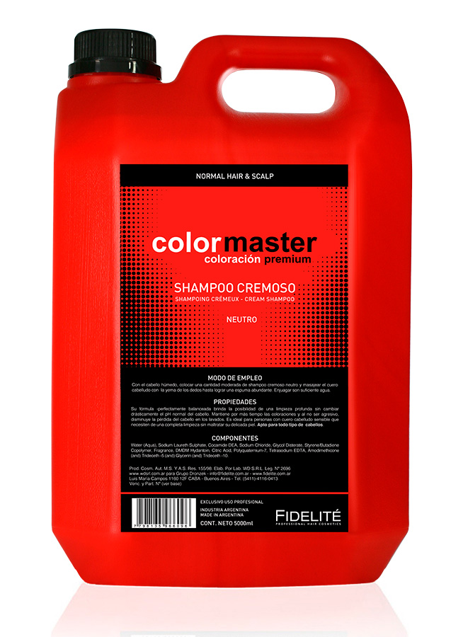 SHAMPOO CREMOSO NEUTRO 5000ml. Limpia profundamente respetando el color