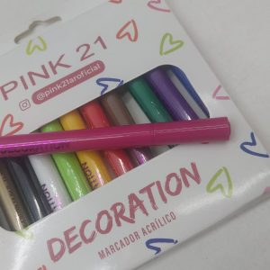 MARCADOR ACRILICO PINK X 12 COLORES PARA UÑAS