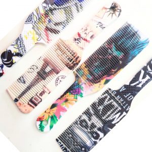 PEINE GRANDE MANGO LARGO BARBERO VARIOS DISEÑOS