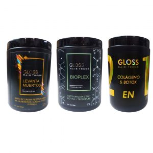 COMBO X 3 TRATAMIENTOS GLOSS 1K CADA UNO