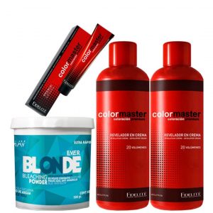 24 POMOS FIDELITE +2 REVELADORES 900ML +1 DECOLORANTE MAV ARGAN X500G